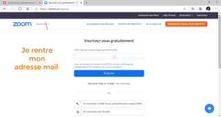 Zoom - Créer un compte