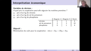 Programmation Linéaire - Dualité