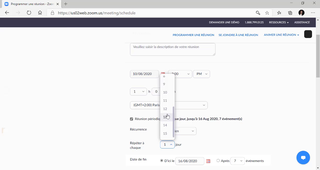 Zoom - Planifier une réunion