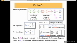 5.6 Pertes et gains de charge : application, hydraulique, réseaux de fluides