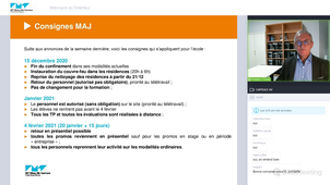 Webinaire du directeur adjoint du 14 décembre 2020